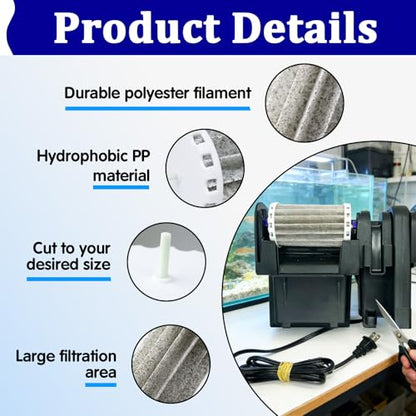4PCS PRBW150B Bio-Wheel Aquarium Filter Compatible with Marine-Land Penguin 150B, Aquarium Filter Replacement for Hanging Filter for Assembly Bio-Wheel 150 Fish Tank