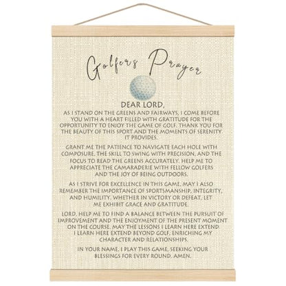 Boat Wades Golfer's Prayer Wall Art Poster Hanger Frame 12x16In - color: Golfer's
