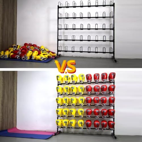 Boxing Glove Storage Rack, Wall Mount Gloves Dryer Holds 20/40 Pairs, Professional Hanging Glove Display Stand for Gym Training Facility(40 pcs) - size: 40 pcs
