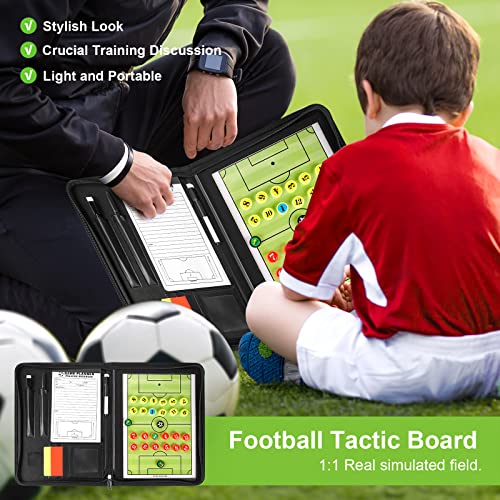Pure Vie Portable Magnetic Soccer Coaching Board Football Tactics Clipboard | Soccer Strategy Whiteboard for Coaches Training and Matches, Dry Erase Board with Magnet, Pen Football Sport Coach Must Haves - color: 20.87'' X 12.20''