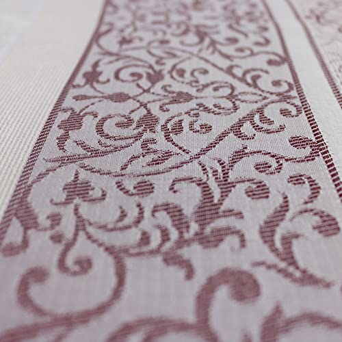 Modefa Muslim Woven Chenille Prayer Rug, Ottoman White/Blue + White/Pink | Thin Chenille and Taffeta Turkish Intricate Metallic Ottoman Salah Mat - color: White/Blue + White/Pink