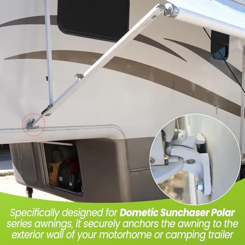 3314067.004B RV Awning Support Bracket for Dometic Sunchaser Polar | Bottom Bracket Assembly Wall Mount Bracket For Rv Camper Trailer