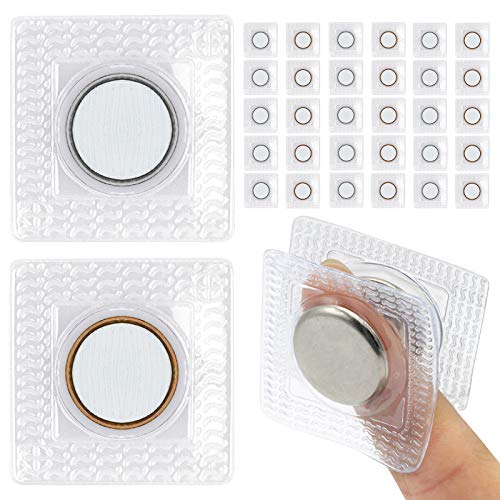 15쌍 4.8cm(1.8인치) 25MM 대형 보이지 않는 숨겨진 바느질 자석 스냅 PVC 숨겨진 지갑 클로저 패스너 스냅 핸드백 의류 걸쇠 DIY 공예 바느질 도구 - size: C-invisible magnetic snap 25MM