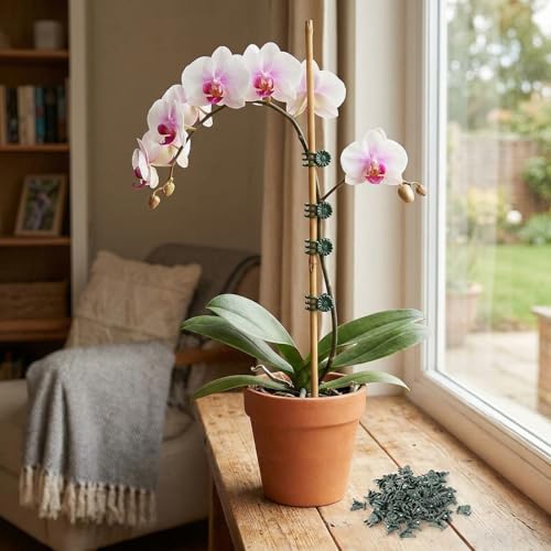 Plant Clips 50 Pcs, Orchid Support Clips, Flower Vine Garden Clips for Climbing Plants