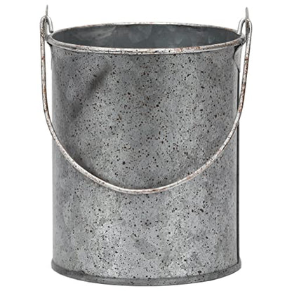 Lakeside Bait and Tackle Metal Bucket - Decorative Fishing Pail for Pencils, TV Remotes or Tools