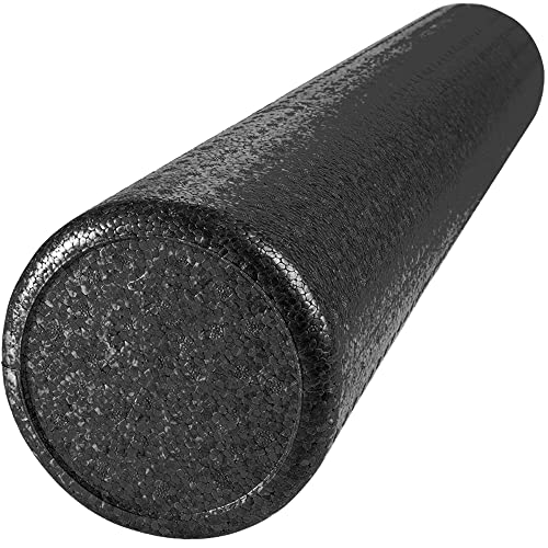 JFIT High Density Foam Roller – EPP Deep Tissue Massage Roller for Muscle Recovery, Myofascial Release & Stretching - color: Black (New), size: 36-Inch