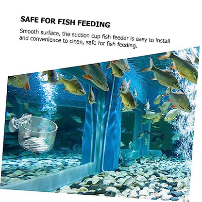 Abaodam Fish Feeder Bowl for Aquarium Feeding Holder with Cup Design for and Fish Easy to Use Feeding Container for Aquatic Pets