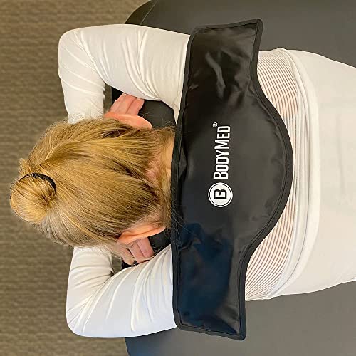 BodyMed Reusable Gel Ice Pack Cold Compress (2-Pack) for Neck - Professional Grade Cold Therapy for Injuries, Aches, Swelling, Bruises, Sprains - 21 in. x 6 in. (Neck Contour) - size: 21 in × 6 in (Neck Contour) (Pack of 2)