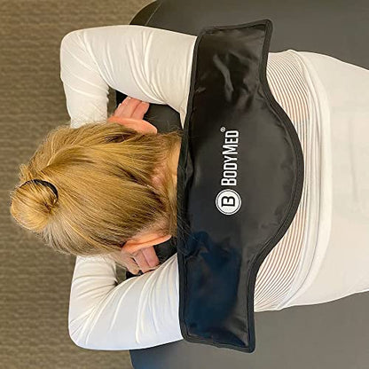 BodyMed Reusable Gel Ice Pack Cold Compress (2-Pack) for Neck - Professional Grade Cold Therapy for Injuries, Aches, Swelling, Bruises, Sprains - 21 in. x 6 in. (Neck Contour) - size: 21 in × 6 in (Neck Contour) (Pack of 2)