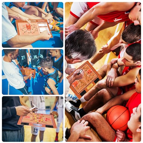 Desoto Dry Erase Double-Sided Premium Coaches Clipboard, Tactical Magnetic Board Kit, Magnetic Coaching Board, Coaches Gift for Coaches(Soccer, Football, Basketball, Baseball) - style: Basketball