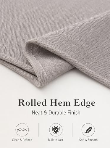 Premium Stretch Cotton Gradient Scarf for Women, Soft Jersey Wrap Shawl, Lightweight Ombre Hijab for Everyday Wear - color: Mctlo2537-grey