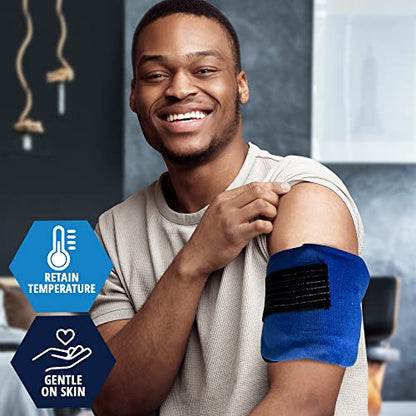 MED PRIDE Reusable Hot & Cold Therapy Gel Pack with Belt Sleeve, 2-Pack