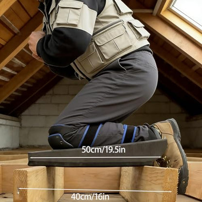 Crawler Climber Knee Pads, Self-Supporting Kneepads for Attic Crawling, Adjustable Foam Support Pads for Joist Spacing Navigation, Lightweight Work Knee Protectors with Wrap Straps