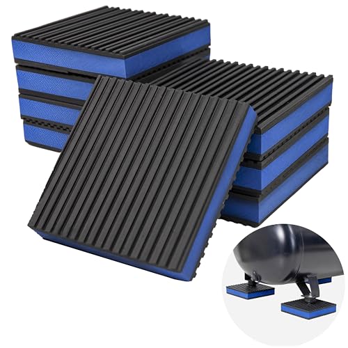 8-Pack Anti Vibration Pads, 4x4x7/8 Inch, EVA Rubber Isolation Mats | Heavy Duty Vibration Isolation Pads for Air Compressos, Conditioner, Treadmill, HVAC Washer Dryer