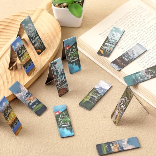 Bible Verse Magnetic Bookmarks - 30 PCs Christian Scripture Inspirational Aesthetic Book Marks Catholic Religious Motivational Book Marker Prayer Page Clips Reading Women Men Church Gifts - style: Bible Verse1