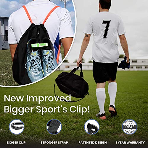 Footwear Clip, Shoe Bag, Hang Extra Shoes Cleats Boots or Gear on Your Bag. - color: 1-Pack Green