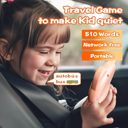 Bilingual Talking Flash Cards for Kids - Test Mode, Spanish - color: Spanish Orange