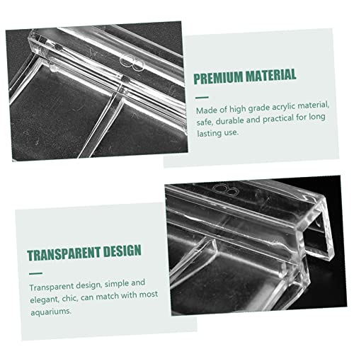 10pcs Fish Tank Cover Holders Transparent Acrylic Brackets for Aquarium Lids Easy Install Support Frames for Fish Tank Covers and Aquarium Accessories