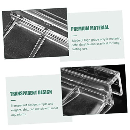 10pcs Fish Tank Cover Holders Transparent Acrylic Brackets for Aquarium Lids Easy Install Support Frames for Fish Tank Covers and Aquarium Accessories