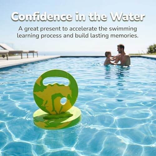 Menolana Water Exercise Discs Pool Resistance, Swim Discs Lightweight Buoyancy EVA Foam Aerobic Equipment for Water Workout Beach Pool - color: Green Yellow