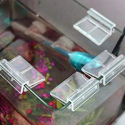Ipetboom 8pcs Rimless Aquarium Lid Clips Thickness Acrylic Support Brackets for Fish Tanks Easy Install Fish Tank Cover Holders for Open Aquariums