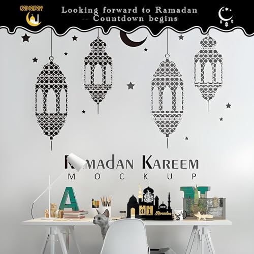 Ramadan Advent Calendar 2026 30 Days Ramadan Countdown Calendars Eid Mubarak Centerpieces Decorations Parties Islam Muslim Decor for Home Office Table