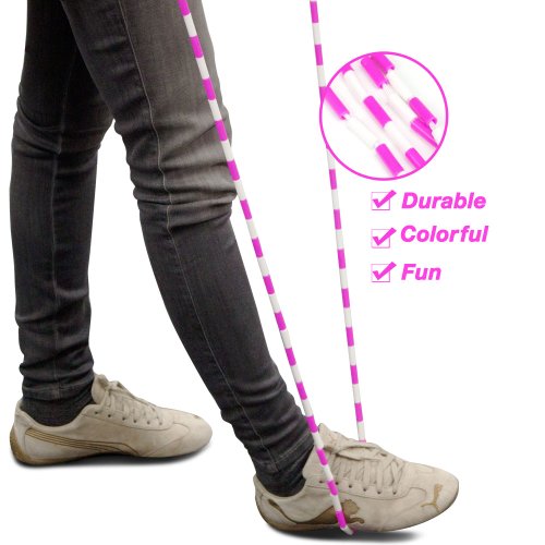 Jump Rope 12-Pack - Pink, Blue, Black and White Skip Ropes for Exercise - Outdoor Jump Rope for Kids, Adults and Athletes - Family Fun Toys and Games