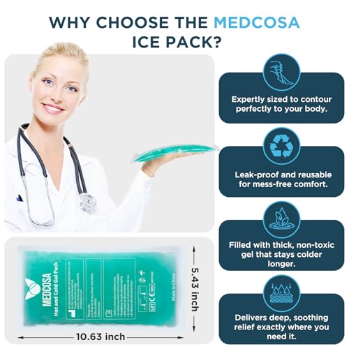 Large Flexible Sport Ice Pack (10.6" x 5.4") | Any Ache, Any Pain, We’ve Got You Covered | Extra Large Cold Reusable Pack | Ideal for Sport Injuries, R.I.C.E Treatment & Back Ailments