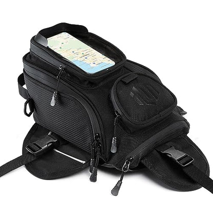ILM Motorcycle Tank Bag Magnetic Waterproof Touch Screen Phone Pouch BT01 - color: Black
