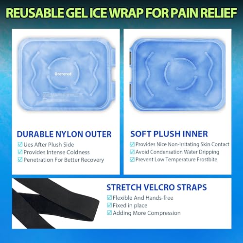 Ice Packs for Injuries Reusable, Knee Gel Ice Pack Wrap Pain Relief for Knee Replacement Surgery, Swelling, Meniscus Tear, ACL, Sports Injuries, Bruises and Arthritis, Elbow Ice Pack Blue - color: Knee Ice Wrap-blue