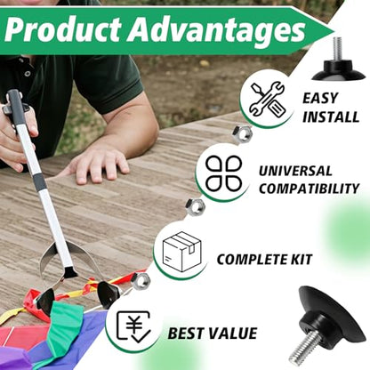 10 PCS Grabber Tool Suction Cups with 2 PCS Wrenches, Rubber Suction Cups, Replacement Gripper Cups, Rubber Cups with Locknuts