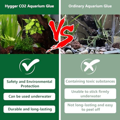 Aquarium Glue, Clear Coral Glue for Plants, Rocks, Moss, Coral, Stone, Wood - Quick Drying, Fish Safe, Freshwater & Saltwater Aquascaping - 5g (2PCS)