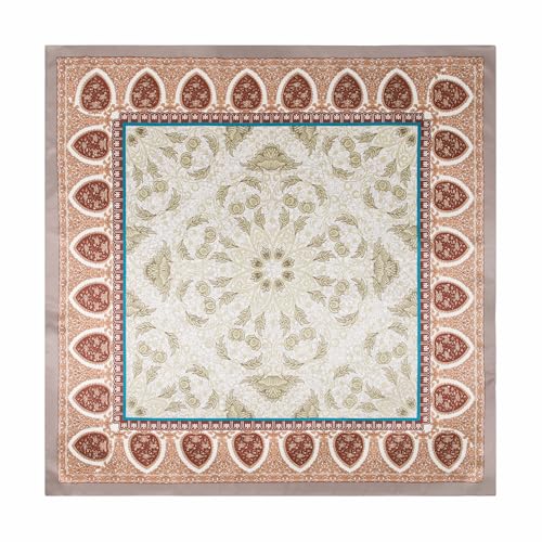 Silk-Feel 35x35 Satin Hair Scarf | Multi-Way Head Wrap for Sleep, Style & Hijab | Gift-Ready Fashion Scarf for Women - color: Champagne