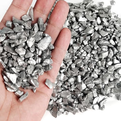 HappyFiller 3-7mm Candle Holder Mini Rocks,Vase Fillers Small Gravels Stones,Terrarium Succulent Planter Soil Cover Decor Pebbles,Aquarium Fishbowl Granule,Crushed Glass,Silver 0.81 LB - color: Silver