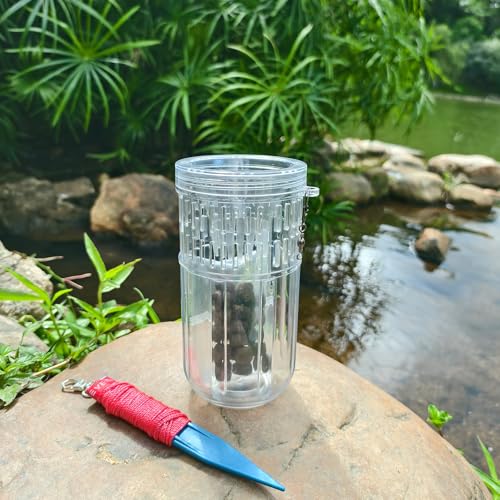 Portable and Hard Plastic Aquarium Minnow&Small Fish Trap for Aquarium Children Fishing Outdoors,Durable Container Bait Trap Suitable for Fishing,Crab,Shrimp,Turtle - size: Small