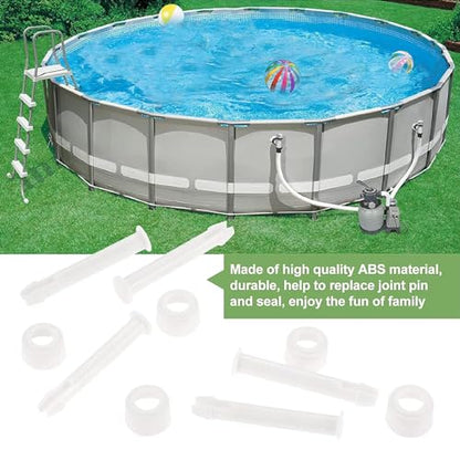 36Pcs Plastic Pool Joint Pins & Pool Seals(2.36 Inch) | Compatible with Intex 13'-24' Above Ground Round Metal Frame Pools and Intex Rectangular Metal Frame Pools - size: 2.36 Inch