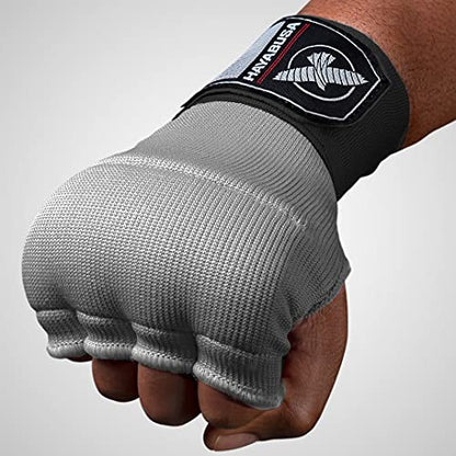 Hayabusa Quick Gel Boxing Hand Wrap Gloves - color: Grey, size: Medium