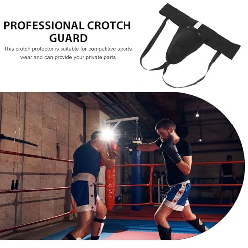 Wear-Resistant Boxing Groin Guard with Elastic Waistband, Breathable Integrated Crotch Protector for Martial Arts Training and Combat Sports