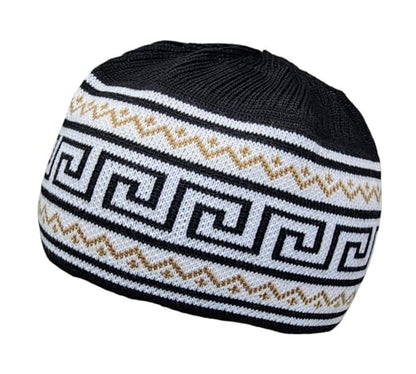 Set 2 PCS Muslim Beanies Kufi Hat for Men AMN-225B Skull Cap Islam Taqiyah Takke Eid Ramadan Gift - color: Color G