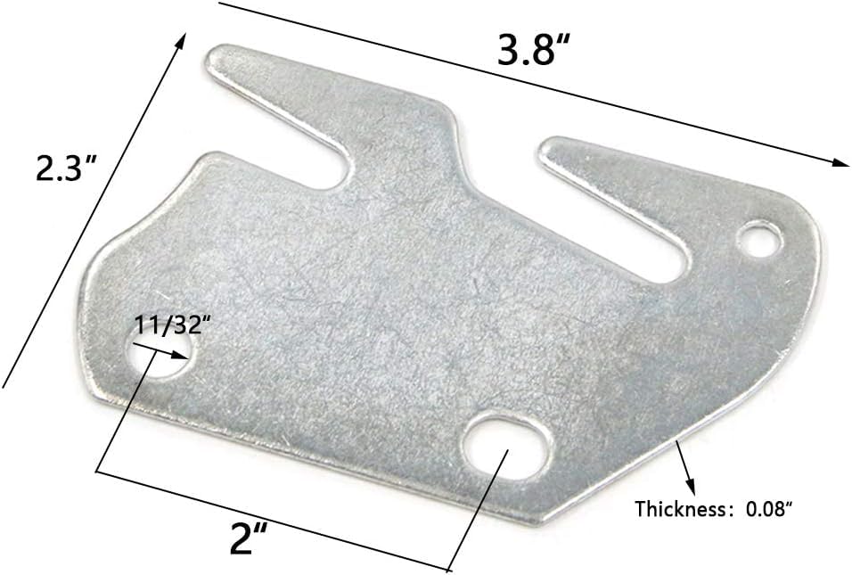 Bitray Wood Bed Plates Wood Bed Rail Hook Plates Bed Rail Brackets - 8pcs - style: 8pcs
