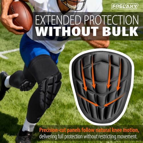 Frelaxy Wrestling Knee Pads, Padded Compression Sleeves for Men Women - size: XX-Large