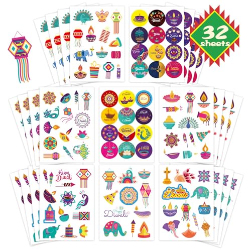 Happy Diwali Stickers, Deepavali Stickers Indian Festival of Lights - style: Diwali Stickers