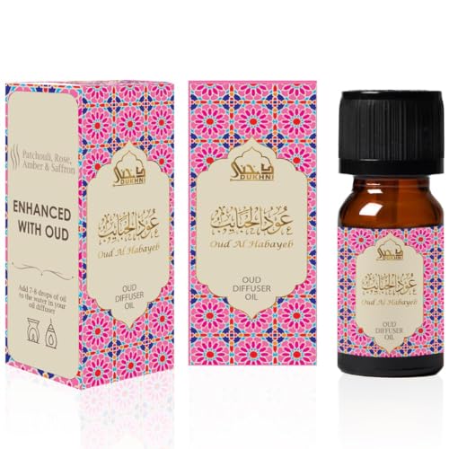 Oud Al Habayeb Diffuser Oil by Dukhni | 3x10ml Oudh & Rose Oil for Home