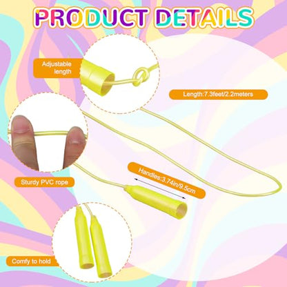 Poen 2 Pcs Detachable Hoop and Jump Rope Set Include 7.3 Ft Skipping Rope and 23 Inch Adjustable Exercise Hoop Gymnastic Fitness Exercise Gift Equipment - color: Yellow