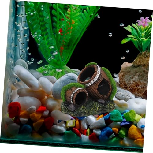Mikikit Resin Barrel Aquarium Ornament Decorative Fish Hideout for Betta All Fish Tanks Aquarium Decor Enhancing Visual Appeal and Providing Cozy Retreat for