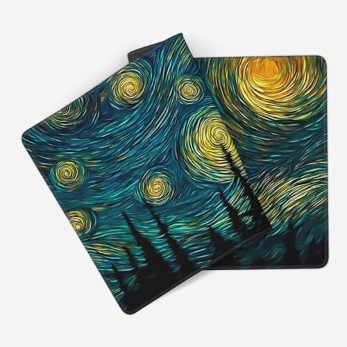 XXL Gaming Mouse Pad 35.4 x 15.7 Inch, Large Desk Mousepad | Mousepad with Starry Sky Design, Non-Slip Rubber Base, Water-Resistant Surface and Stitched Edges for Gaming, Office & Home - color: Starry Sky