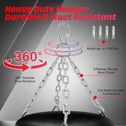 Filled Punching Bag for Adults, 4FT PU Leather Hanging Boxing Bag with 11lb Sponge Filler & 12OZ Boxing Gloves, Heavy Kicking Bag Boxing Equipment for MMA Training Karate Kickboxing - style: Boxing Arms