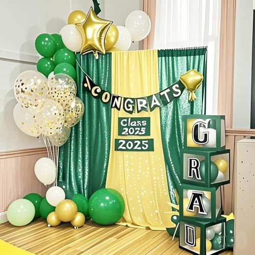 Graduation Party Decorations Green Gold 2026/Green Gold Graduation Decorations/Green Gold Balloons/St. Patrick’s Day/Birthday Decor