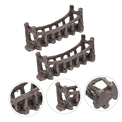 BESPORTBLE 2pcs Artificial Bridge Decor Simulated Suspension Bridge for Aquarium Castle Fish Tank