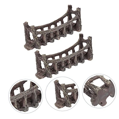 BESPORTBLE 2pcs Artificial Bridge Decor Simulated Suspension Bridge for Aquarium Castle Fish Tank